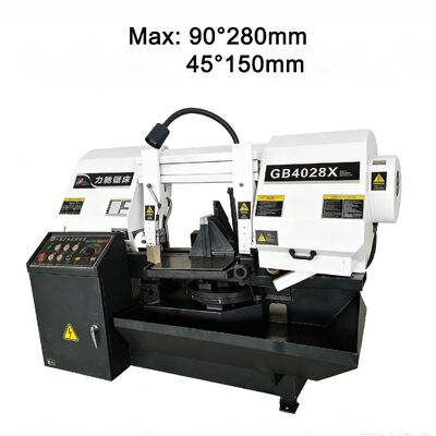 GB4028X 45 Rotary Horizontal Band Saw Machine For Multi Angle Metal Bar Cutting