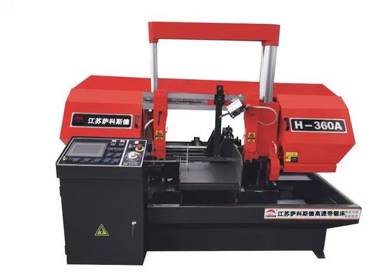 Red Black Metal Cutting Band Saw Customized  Horizontal Metal Cutting Band Saw