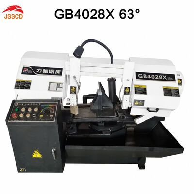 GB4028X Industrial 63° Angle Cutting Band Saw Machine for Steel and Metal