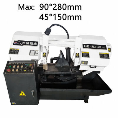 GB4028X 45 Degree Angle Cutting Horizontal Bandsaw Machine for Metal Cutting