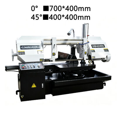 GB4240X Heavy Duty Horizontal Band Saw Machine with 0-45° Miter Cutting