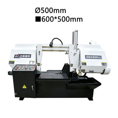 GB4250 Twin Column Horizontal Metal Cutting Band Saw Machine For Steel Processing Works
