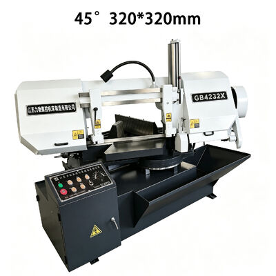 GB4232X Horizontal Angle Band Saw Machine 0-45 Degree Metal Cutting