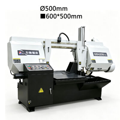 GB4250 Main Auxiliary Column Horizontal Band Saw Machine Hydraulic Metal Cutting
