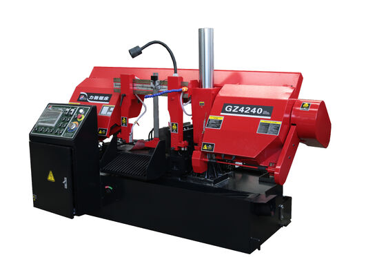 Sierra de cinta horizontal automática CNC para corte de acero en construcción de infraestructura