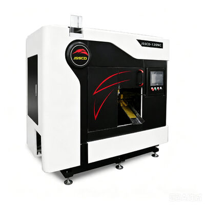 120NC Angled Push CNC Circular Saw Machine Red Black Industrial